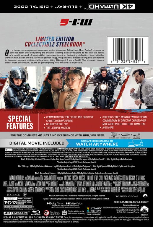 Mission: Impossible - Fallout Steelbook [4K UHD]