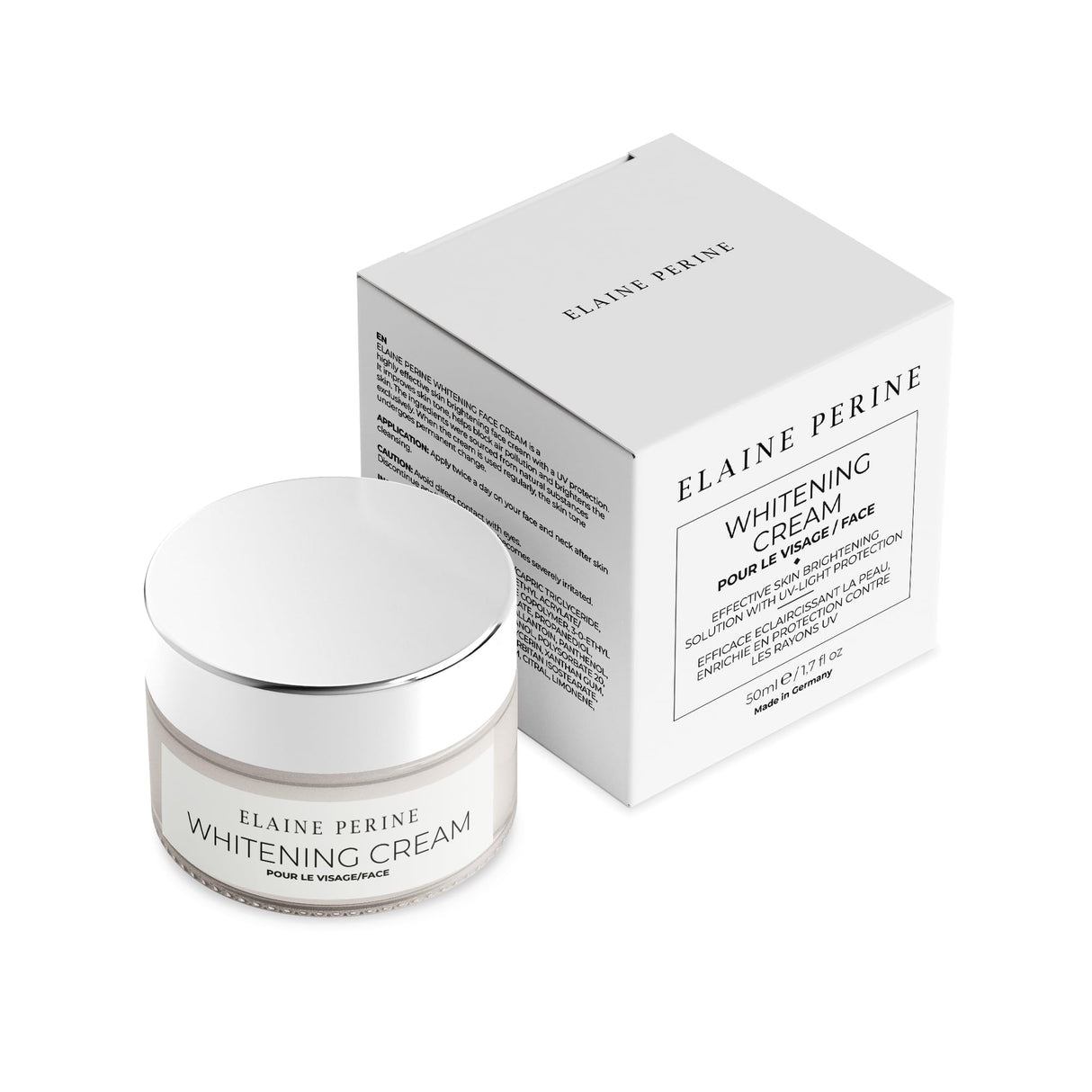 Brightening & Even Skin Tone - ELAINE PERINE Face Whitening Cream with Licorice Extract, Retinol & Vitamin E - Reduces Dark Spots, Hyperpigmentation, Melasma & Freckles, Moisturizes & Repairs - 50ml