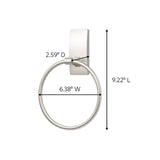 Command Hand Towel Holder Satin Nickel with Water Resistant Command Strips, Rust Resistant Bathroom Organizer, Holds up to 5 lbs