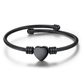 GoldChic JEWELRY Black Heart Bracelets for Women, Dainty Charm Bracelet