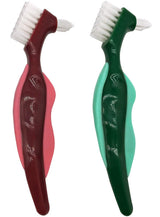 Premium Hard Denture Brush, Multi-Layered Bristles & Portable Double Sided Toothbrush for Denture Care (Pack of 2)