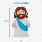 Jesus Night Light Rechargeable Bedside Night Light Dimmable Silicone LED Light Ideal for Religious Gatherings, Gifts for Sunday School, Baptism Presents, Easter Egg Decorations (blue) (Blue)