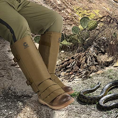 Gonex Snake Gaiters, Waterproof Snake Guards, Snake Bite Protection for Lower Legs, Snake Proof Gaiters Fit for Men & Women, Adjustable Size, Pack of 1