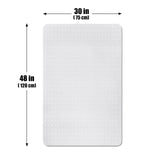 Office Chair Mat for Carpeted Floors, Desk Mats 48"X30" for Rolling Desk on Low Pile Carpets, Small Computer Gaming Plastic Floor Mats for Office Chair on Carpet, Easy Glide Without Curling