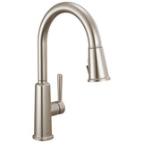 Delta Finnridge Brushed Nickel Kitchen Faucet with Pull Down Sprayer, High Pressure ProClean Spray Modern Single Hole Kitchen Sink Faucet, Stainless 19730LF-SS