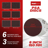 Sanding Belts & PSA Sanding Discs Set - 10 Pack 4x36 Inch Aluminum Oxide Belts (80/120/150/240/400 Grit) and 18 Pack 6-Inch Self-Adhesive Discs (80/100/120/180/240/400 Grit) for Wood, Metal Polishing