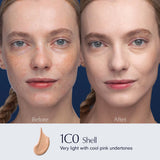 Estée Lauder Double Wear Stay-in-Place 24-Hour Long-Wear Matte Foundation Makeup, 1 Fl Oz, 1C0 Shell