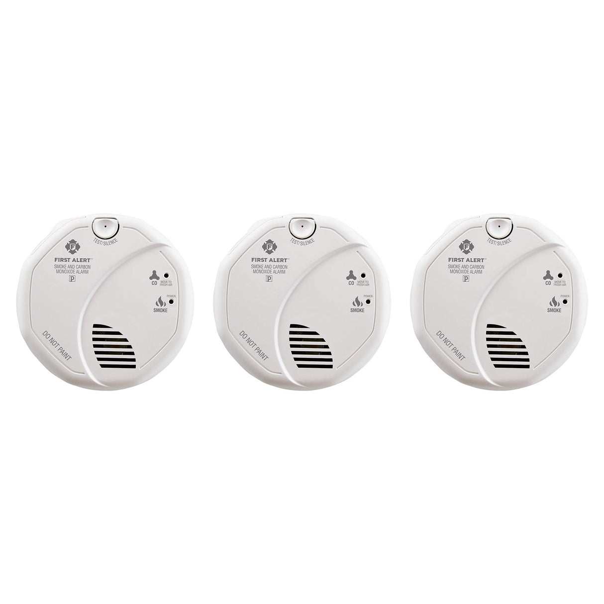 FIRST ALERT BRK SC7010B-3 Hardwired Smoke and Carbon Monoxide (CO) Detector with Battery Backup, 3-Pack
