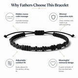 Live Gems - Daddy of an Angel Bracelet for Men – Miscarriage Gift for Dad – Loss of Baby Memorial – Sympathy Gift for Grieving Father – Hidden Message Morse Code Jewelry