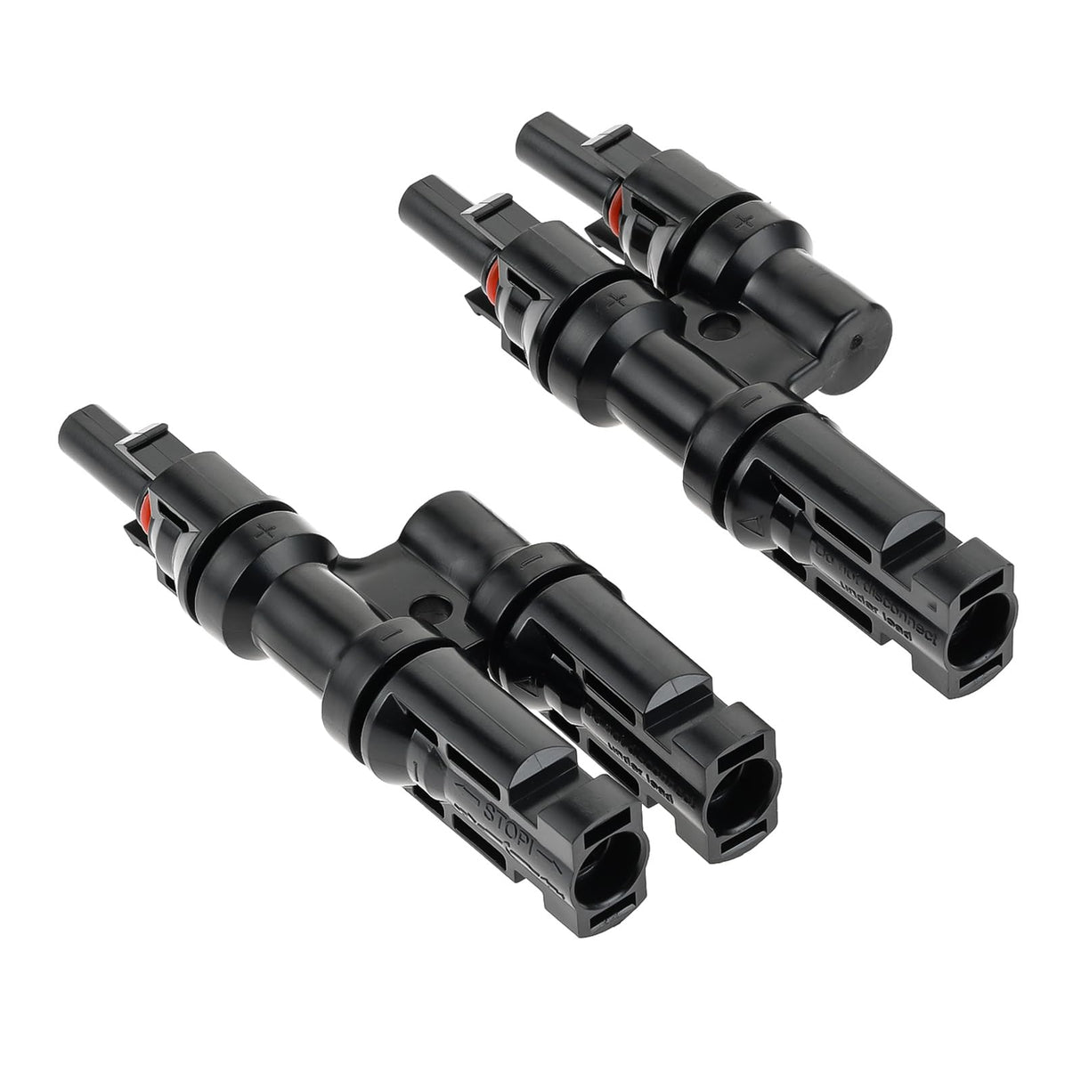 Aupoko T Branch Connectors, Solar IP67 Waterproof Adapter Cable 2 to 1 Compatible with Multi-Connector 4, Solar T Branch Connectors MMF+FFM for Solar Panel and Photovoltaic Systems