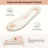 LongBay Slippers for Women Memory Foam Open Toe Slide Indoor House Shoes Slip On Bedroom Comfy Gift Beige, 7-8