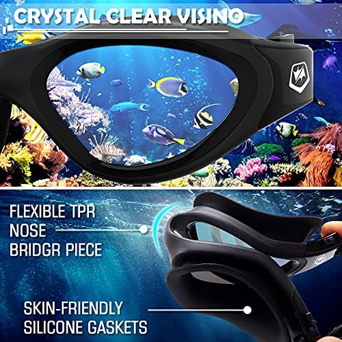 WIN.MAX Polarized Swimming Goggles Swim Pool Goggles Anti Fog Anti UV No Leakage Clear Vision for Men Women Adults Teenagers