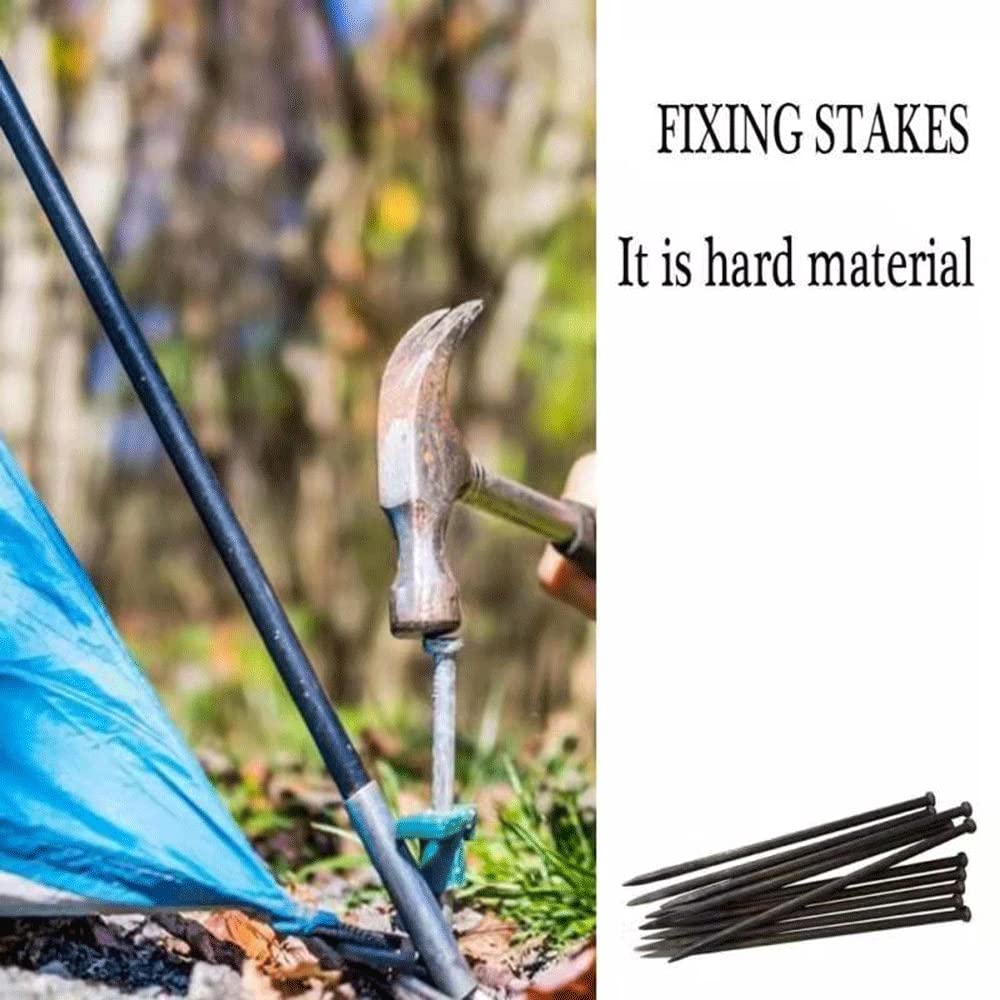 Metal Landscape Edging Anchoring Spikes, 50PCS 10 Inch Landscape Paver Edging Anchoring Spikes for Artificial Turf, Weed Barrier, Tent Spikes, Camping (50)