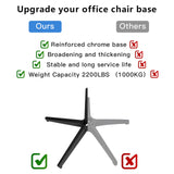 Office Chair Replacement Parts-28'' Heavy Duty Base Replacement(2200Lbs) - Desk Chair Reinforced Metal Leg,Universal Caster and Gas Cylinder Size