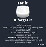 YoLink Water Leak Starter Kit: Hub + 6 Leak Sensor 1 (Silent), LoRa Long-Range, App/SMS/Email Alerts, D2D Offline Triggers, 2 AAA Up to 5-Year Battery, Compatible with Alexa/IFTTT/Home Assistant