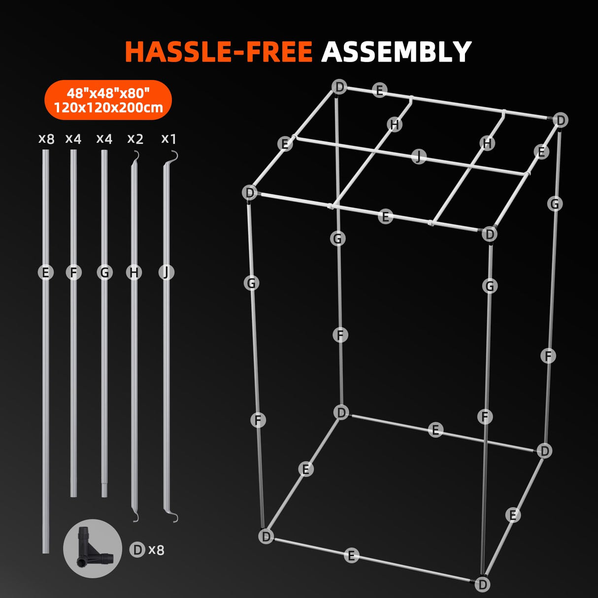 Spider Farmer 4x4 Grow Tent 2026 New, 48"x48"x80" with Cable Pass-Through, Controller Landyard, Enlarged View Window, 1680D Thicken Mylar Canvas for Indoor Hydroponic Growing for SF4000 SE5000 G5000