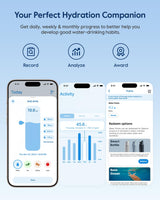 Boost Smart Water Bottle that Reminds You to Drink, 24oz BPA-Free Stainless Steel Vacuum Insulated Bottle, Wide Mouth Water Tracker Bottle with APP, Ideal Gift for Christmas, Halloween, New Year