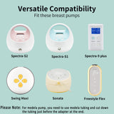 TOVVILD Breast Pump Milk Collection Cup - Compatible with Spectra S1/S2/S9, Not Original Accessories, Replace Breast Pump Kits, 24mm Flange Milk Collector Cup Tubing Parts