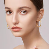 Amoxos Gold Earrings for Women 14K Gold Hoop Earrings for Women