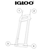 Igloo Replacement Telescoping Handle for Ice Cube and Latitude 60 Qt Wheeled Cooler