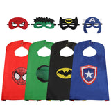 AnRuk Superhero Capes Set for Kids, Hero Caps and Masks for 3-12 Year Old Boys and Girls, Cartoon Dress Up for Holiday Halloween, Costumes Party Supplies Christmas and Brithday Gifts.