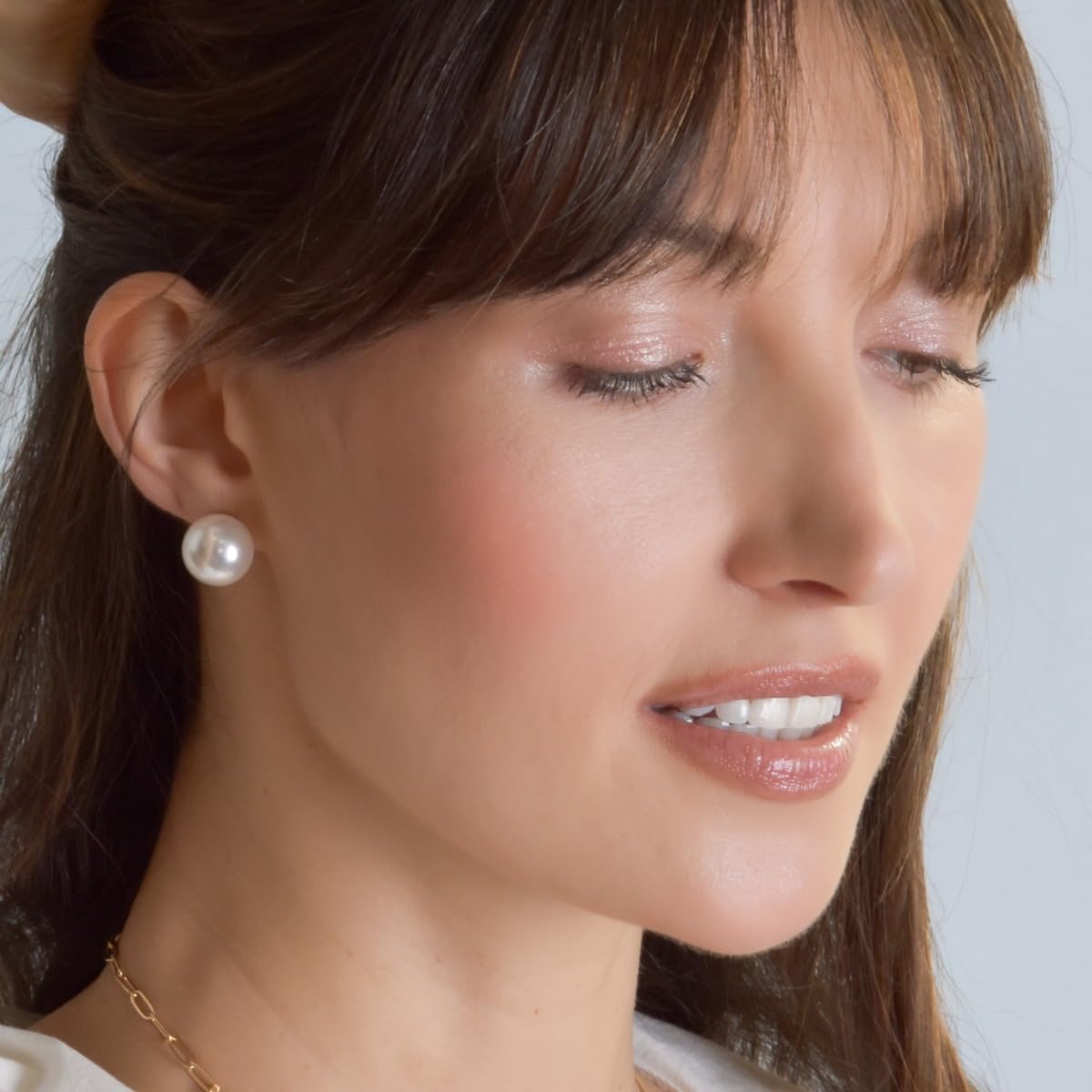 Big Faux Pearl Clip On Earrings for Women - Extra Large Statement Clip Ons