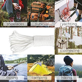 TECEUM 5/32" Paracord Rope 1000 – 1000ft / 200ft / 100ft / 50ft – Tactical Parachute Cord 4mm – 45+ Colors – Nylon String for Survival & Camping Gear – Stripe Cord for Survival – Utility Rope