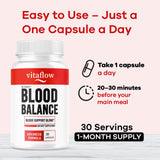 VitaFlow Capsules - Official VitaFlow Balance Supplement Support Capsule, Vitaflow All Natural Premium Advanced Formula, Vita Flow Pills Balance Support, 30 Capsules for 1 Month