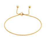 Yowivon Gold Plated Bracelet Dainty Cute Adjustable Slider Chain Bracelet