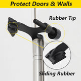 HOME MASTER HARDWARE Hinge Pin Door Stopper, 12 Pack Matte Black Adjustable Heavy Duty Door Stop with Cushioned Plastics Bumper Tips for Durable Use