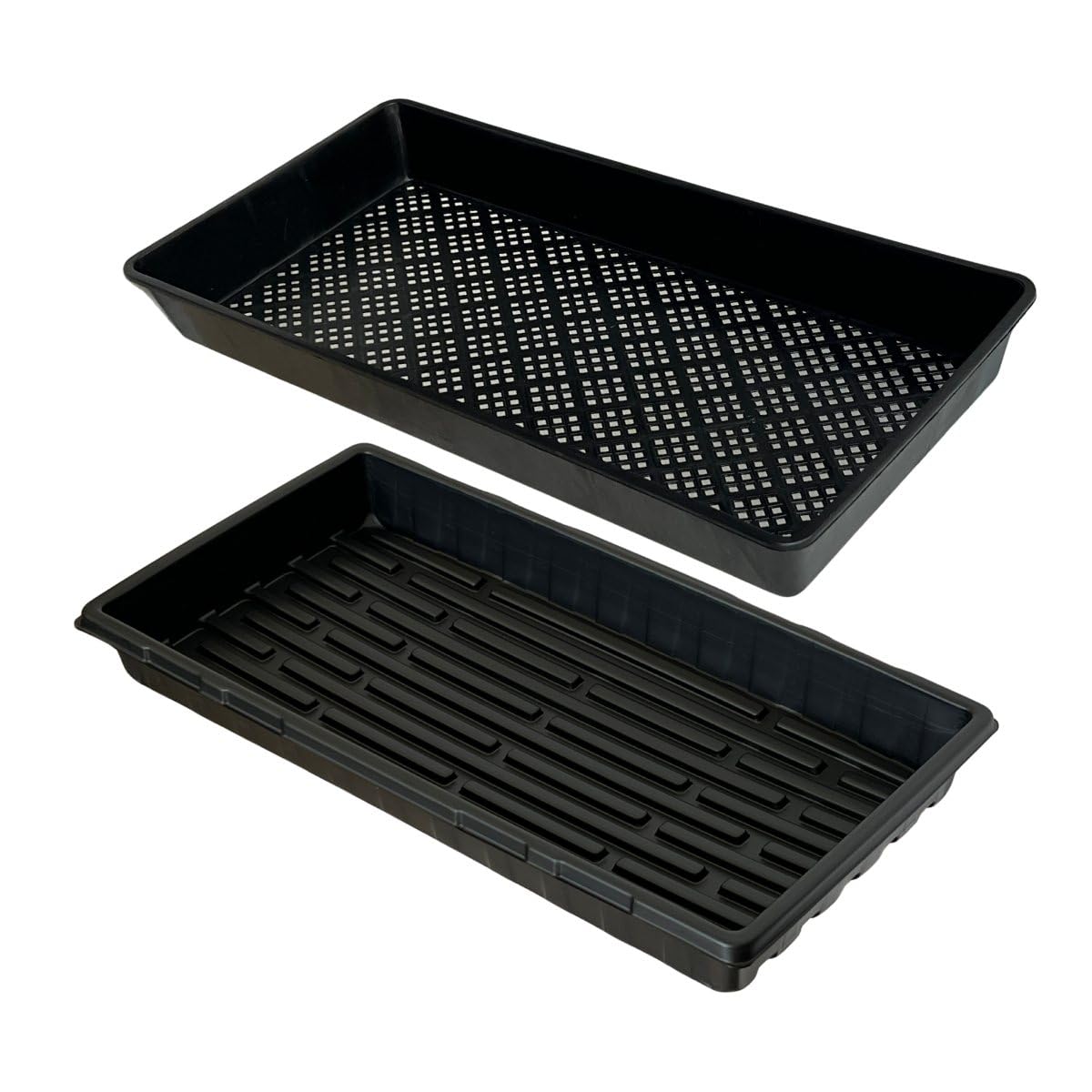 ILITING 1020 Trays Set - 5 Pack (10 Pcs) Durable 1020 Mesh Tray and No-Hole Tray, Ideal Soil Blocking Trays for Seedlings, Microgreens, and Hydroponics, Heavy-Duty