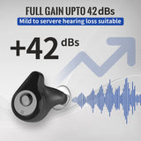 Bluetooth Hearing Aids for Seniors Rechargeable with Noise Cancelling APP Control Wireless Music Stream Hand-free Phone Call,Mode Change, Noise Reduction (charcoal black)