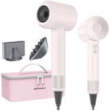 High Speed Hair Dryer, warmmama Ionic Blow Dryer 110000RPM 1500W Brushless Motor Fast Drying Thermo-Control Lightweight, Travel Hair Dryer for Women with Diffuser and Nozzle