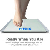 Etekcity Scale for Body Weight, Bathroom Digital Electric Scale for People, Measures Weight up to 400 lbs, White