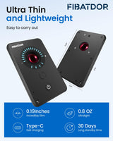 FIBATDOR Carbon Dioxide Detector Portable CO2 Monitor Travel Hotel Room CO2 Detector with LED Display Alarm Precision Sensor Real-Time Combustible Gas Concentration Detectors Compact Long Battery Life