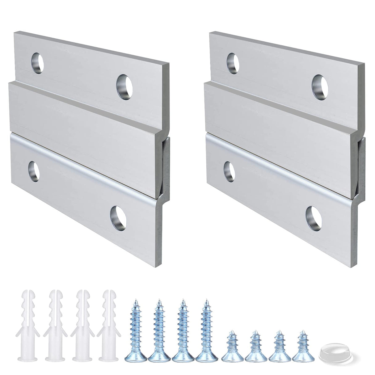 French Cleat Heavy Duty, Aluminum French Cleat, Headboard Wall Mounting Brackets with Screws, Heavy Mirror Mounting Hardware (36 Inch-2 Pairs, Support 200 lbs)