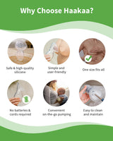 Haakaa Silicone Breastfeeding Manual Breast Pump Milk Pump 100% Food Grade Silicone BPA PVC and Phthalate Free | 4 oz Capacity