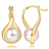 SREEOWER 14K Gold Earrings for Women Gold Hoop Earrings