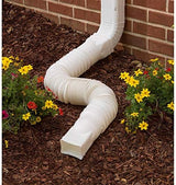 WholesalePlumbing Supply 2-Pack White Flexible Downspout Extension Gutter Connector Rainwater Drainage,FD-85010-2PK