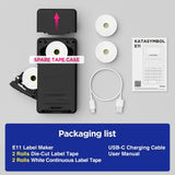 SUPVAN E11 Keyboard & Bluetooth Label Maker Machine with 4 Tapes