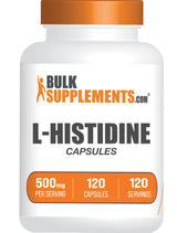 BulkSupplements.com L-Histidine Capsules - as L-Histidine Base, Histidine Supplement - Essential Amino Acid & Gluten Free, 1 Capsule per Serving, 120 Capsules (Pack of 1)