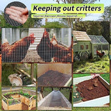 Hardware Cloth 16'' x 10' 1/4 in Galvanized Wire Mesh Roll (23 GA) Chicken Wire Fence Roll for Chicken Pen/coop Fences, Screen mesh, Rabbit/Snake Fences, Poultry enclosures, Handicraft Making, etc.