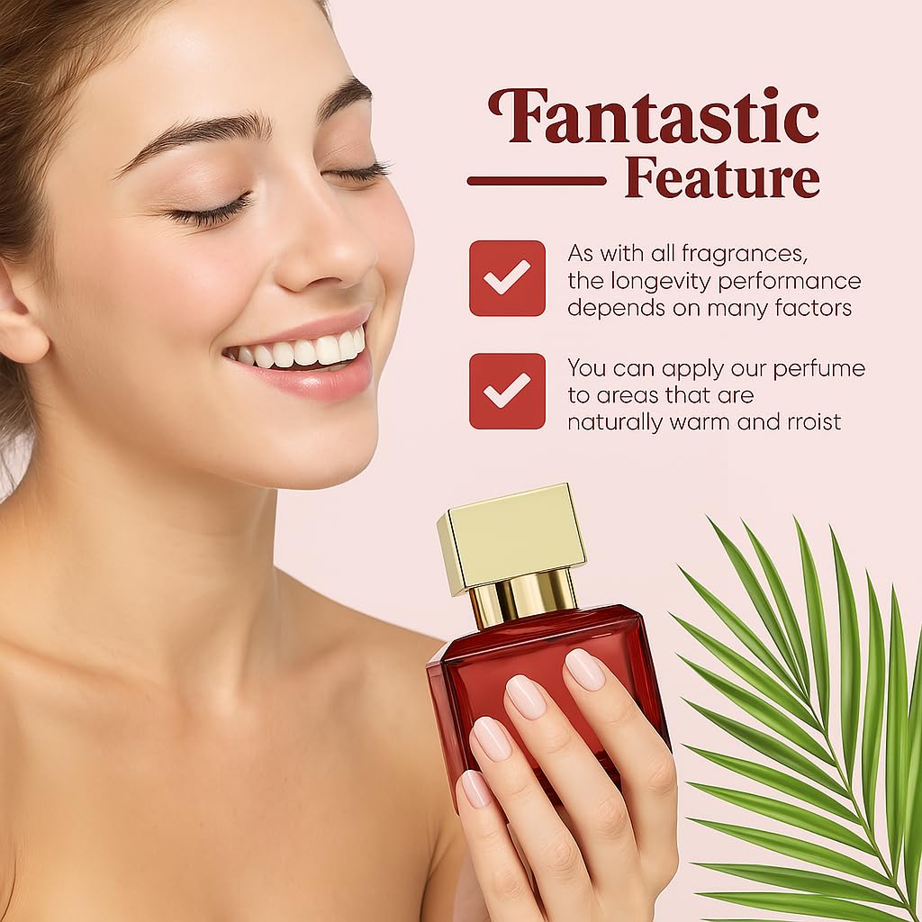 Equivalence Of Baccarat 540 Extrait de Parfum Inspiration Bottle 50ml.- Long Lasting Daily 12-14 Hours 50% OF FRAGRANCE Concentrated Spray,99% Same Fragrance (Elixir de Perfume)