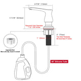 GAGALIFE Kitchen Sink Soap Dispenser Brushed Nickel, Under Sink Soap Dispenser with 40" Silicone Extension Tube, Say Goodbye to Frequent Refills