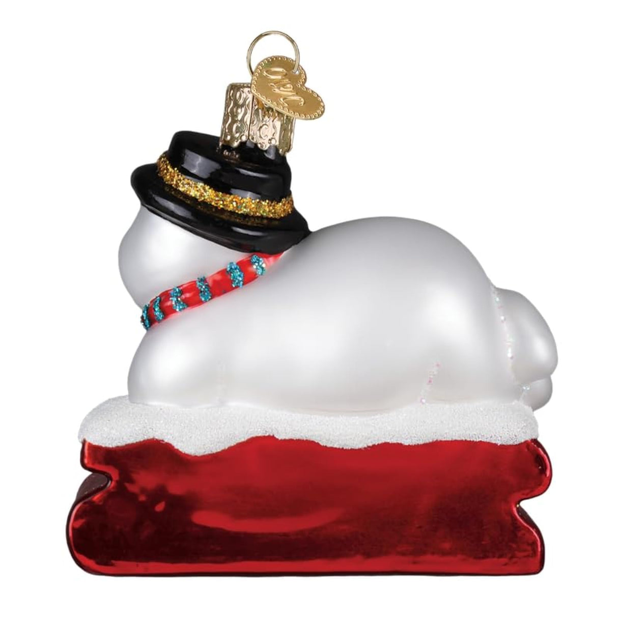 Old World Christmas 2025 Snowman Glass Blown Ornament for Christmas Tree, Handcrafted Holiday Decoration, Snowman Collection