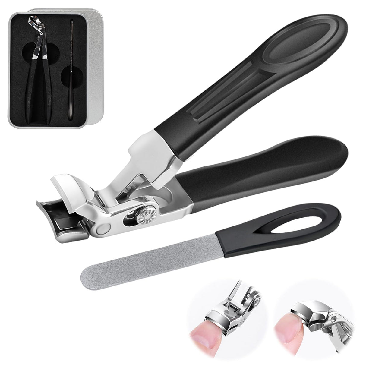 ClipMaster Pro Toenail Clippers,Dotmalls ClipMaster Pro,Grishay ClipMaster Pro,Clip Master Pro for Thick Nails,Large Angled Head Toenail Clippers with Wide Opening for Elderly Seniors(1Pcs)