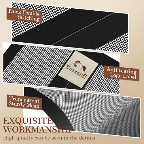 Yotache Reversible Left/Right Opening Magnetic Screen Door Fit Doors 36x82 Inch, Screen Size 38"x83" Anti-Tearing Screen Net with Strong Magnets for Front/Back Patio Door, Black