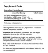 Swanson Boswellia Serrata Extract 125 Milligrams 60 Veg Capsules