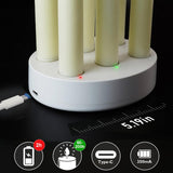 Homemory Rechargeable Flameless Taper Candles, Real Waxy LED Candlesticks Flickering, Battery Operated Candles with Remote Timer, 9.6 Inches for Home Wedding Christmas Decor, 6 Pcs, Ivory