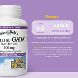 Stress-Relax Pharma GABA 100 mg by Natural Factors, Non-Drowsy Stress Support for Relaxation and Mental Focus, 60 vegetarian capsules (30 servings)